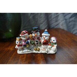 Vintage Snowmen Figurine‎ Decor Winter Holiday Christmas